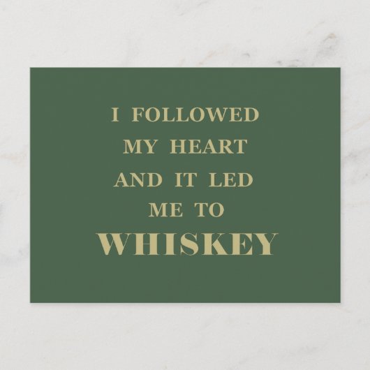 Whiskey zitiert lustige Redewendungen zum Trinken Postkarte (Vorderseite)