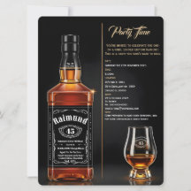 Whiskeyflasche zum perfekten Alter Geburtstag indi