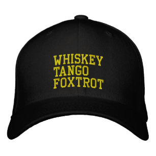 WhiskeyTangoFoxtrot Hat (Militärversion) Bestickte Baseballkappe