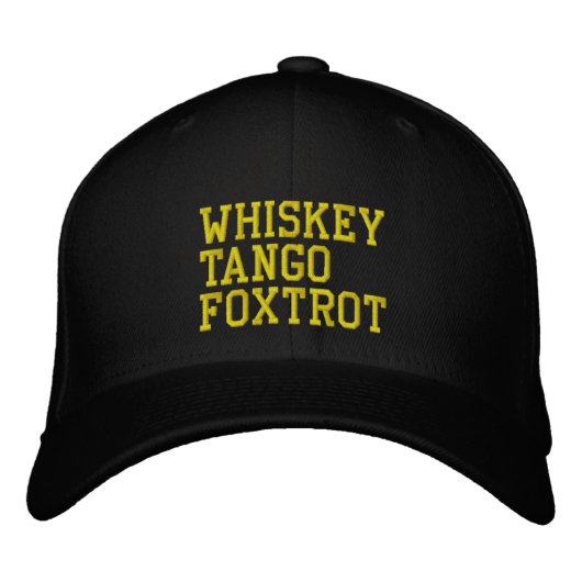 WhiskeyTangoFoxtrot Hat (Militärversion) Bestickte Baseballkappe (Vorderseite)