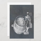 Whisky Barrel Einladung (Vorne/Hinten)