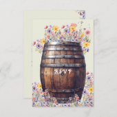 Whisky Barrel Rustic Woods Spring Blumen RSVP Karte (Vorne/Hinten)