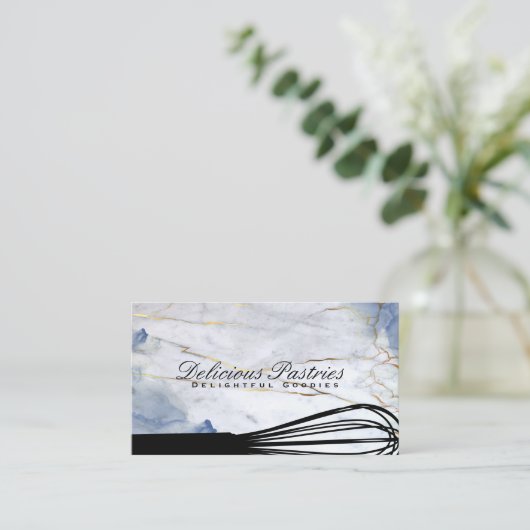 Whisky | Blue Marble Business Card Visitenkarte (Stehend Vorderseite)