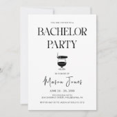 Whisky Cigar Bachelor Party Einladung (Vorderseite)