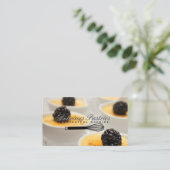 Whisky | Crème Brule Dessert Visitenkarte (Stehend Vorderseite)
