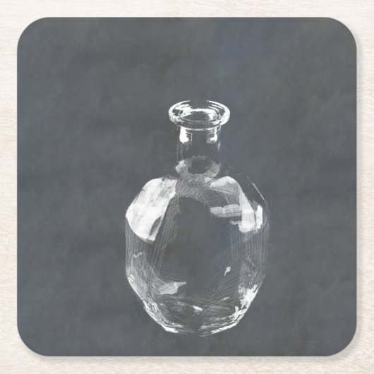 Whisky-Flasche Rechteckiger Pappuntersetzer (Vorderseite)