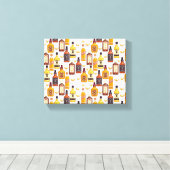 Whisky-Flaschen mit Brille Leinwanddruck (Insitu (Holzboden))
