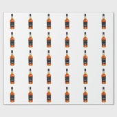 Whisky-Flaschen-Zeichnen abgeschieden auf weißem Geschenkpapier (Flach)