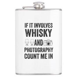 Whisky & Fotografie - Lustiges Hobby-Design Flachmann