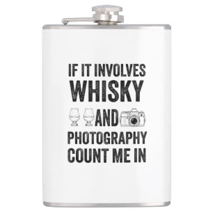 Whisky & Fotografie - Lustiges Hobby-Design Flachmann