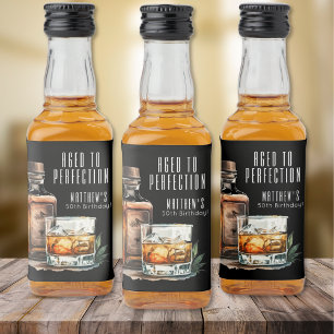 Whisky für den perfekten Herren-Geburtstag gereift Alkoholflaschenetikett