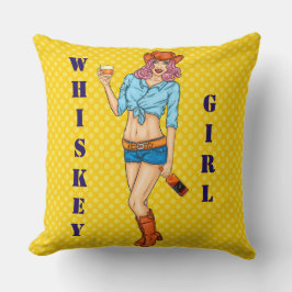 Whisky Girl Throw Kissen