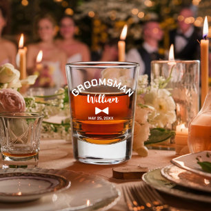 Whisky-Glas aus personalisiertem Trauzeuge Schnapsglas