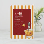 Whisky Golf Themed 50th Birthday Einladung (Stehend Vorderseite)