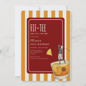 Whisky Golf Themed 50th Birthday Einladung (Vorderseite)