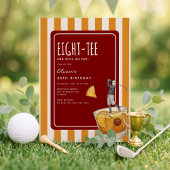 Whisky Golf Themed 80th Birthday Einladung