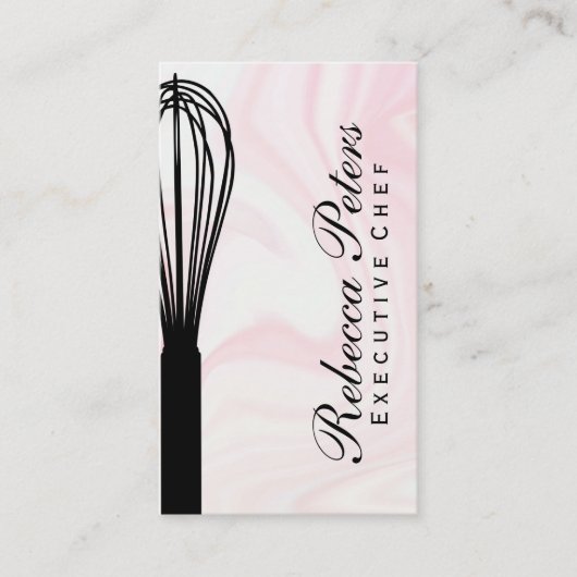 Whisky | Hintergrund rosa Marmor Visitenkarte (Vorderseite)