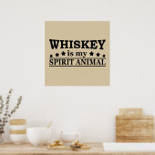Whisky ist mein Geiststier Poster (Küche)