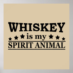 Whisky ist mein Geiststier Poster