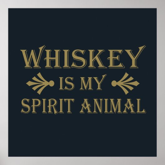 Whisky ist mein Geiststier Poster (Vorne)