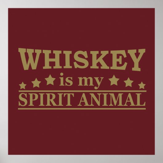 Whisky ist mein Geiststier Poster (Vorne)