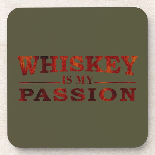 Whisky ist meine Leidenschaft Getränkeuntersetzer (Vorderseite)