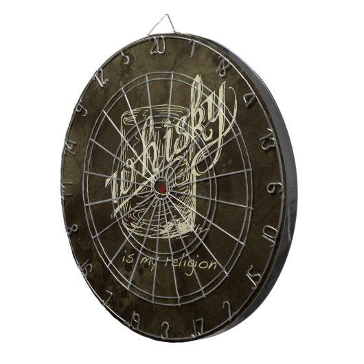 Whisky ist meine Religion! Dartscheibe (Vorderseite rechts)