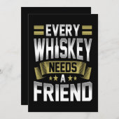 Whisky| Jeder Whiskey braucht einen Freund Dankeskarte (Vorne/Hinten)