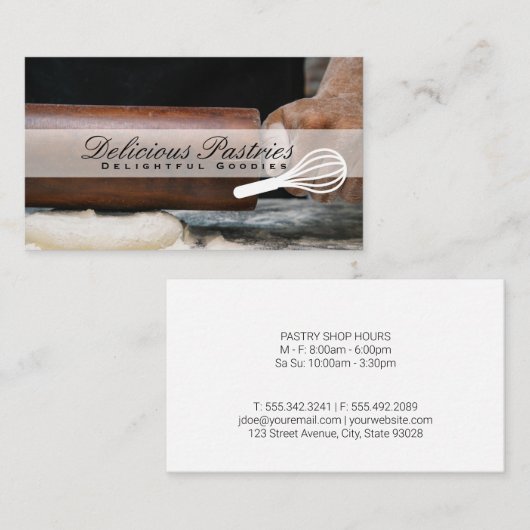 Whisky | Koch | Teig | Button Visitenkarte (Vorne/Hinten)