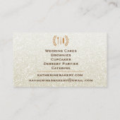 Whisky Liebe Glitzer Bäckerei Business Card Visitenkarte (Rückseite)