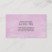 Whisky | Lila texturierter Hintergrund Visitenkarte (Rückseite)