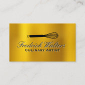 Whisky-Logo | Gold Metal Background Visitenkarte (Vorderseite)