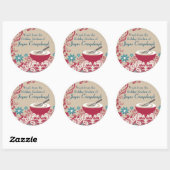 Whisky Mischen Schüssel Weihnachtsnachtsnachtsnach Runder Aufkleber (Blatt)