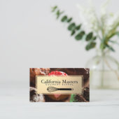 Whisky | Pstry Donuts | Goldrahmen Visitenkarte (Stehend Vorderseite)