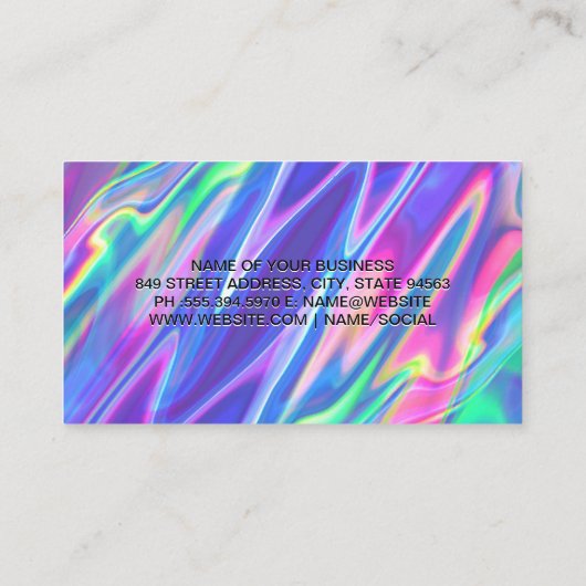 Whisky | Rainbow Liquid Visitenkarte (Rückseite)