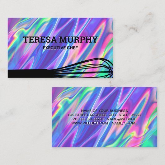 Whisky | Rainbow Liquid Visitenkarte (Vorne/Hinten)