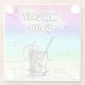 Whisky-saures Getränk-Rezept Glasuntersetzer (Rückseite)