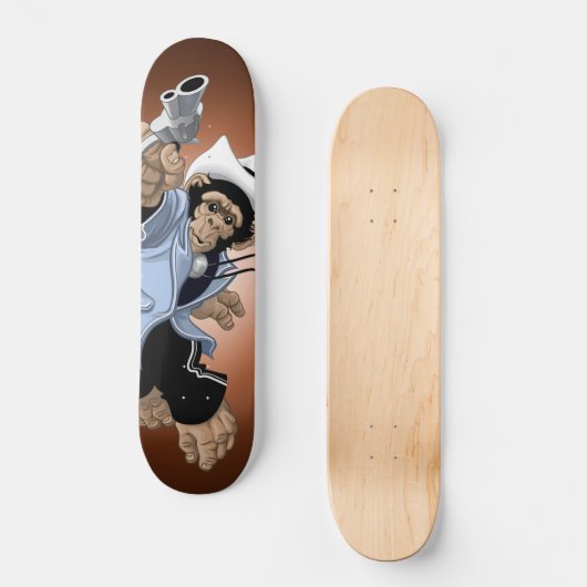 Whisky-Schimpanse-Trieb-Skateboard Skateboard (Vorderseite)