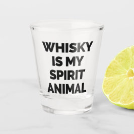 Whisky Spirit Animal Funny Zitat Schnapsglas