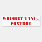 Whisky-Tango Foxtrot Autoaufkleber (Vorne)