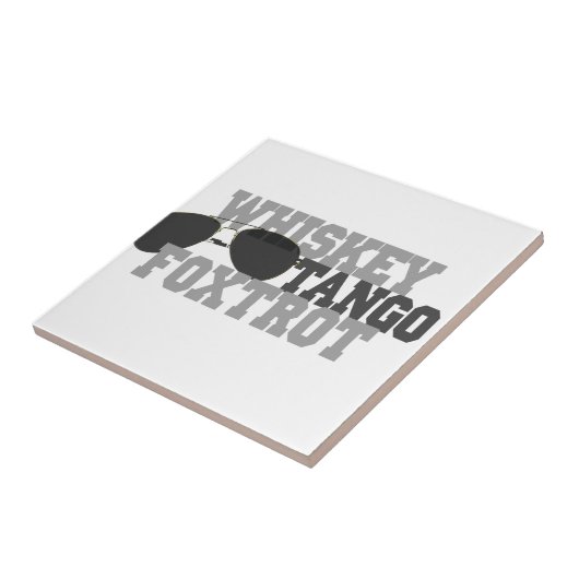 Whisky-Tango Foxtrot - Luftfahrt-Gläser Fliese (Seite)