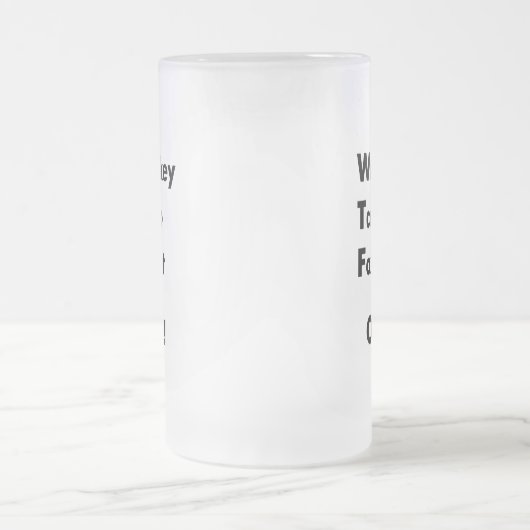 Whisky-Tango Foxtrot vorbei! Mattglas Bierglas (Mittel)