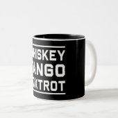 Whisky-Tango Foxtrot Zweifarbige Tasse (VorderseiteRechts)