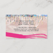 Whisky-Tool | Gold Glitzer Shimmer Tropfen Visitenkarte (Rückseite)