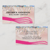 Whisky-Tool | Gold Glitzer Shimmer Tropfen Visitenkarte (Vorne/Hinten)