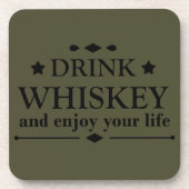 Whisky trinken und Ihr Leben genießen Getränkeuntersetzer (Vorderseite)