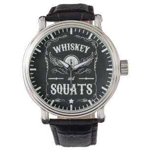 Whisky und Hocken - "Gewichts-Anheben" motivierend Armbanduhr