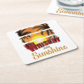 Whisky und Sonnenschein, Vintager Sommersonntag Rechteckiger Pappuntersetzer (angewinkelt)