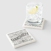 Whisky-Unterlage Steinuntersetzer (Seitenansicht)