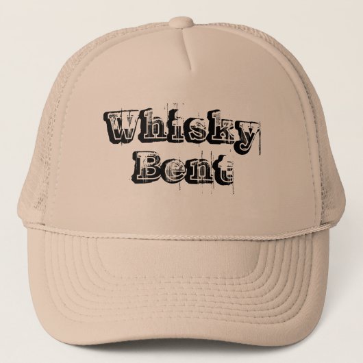 Whisky verbogener beige Hut Truckerkappe (Vorderseite)